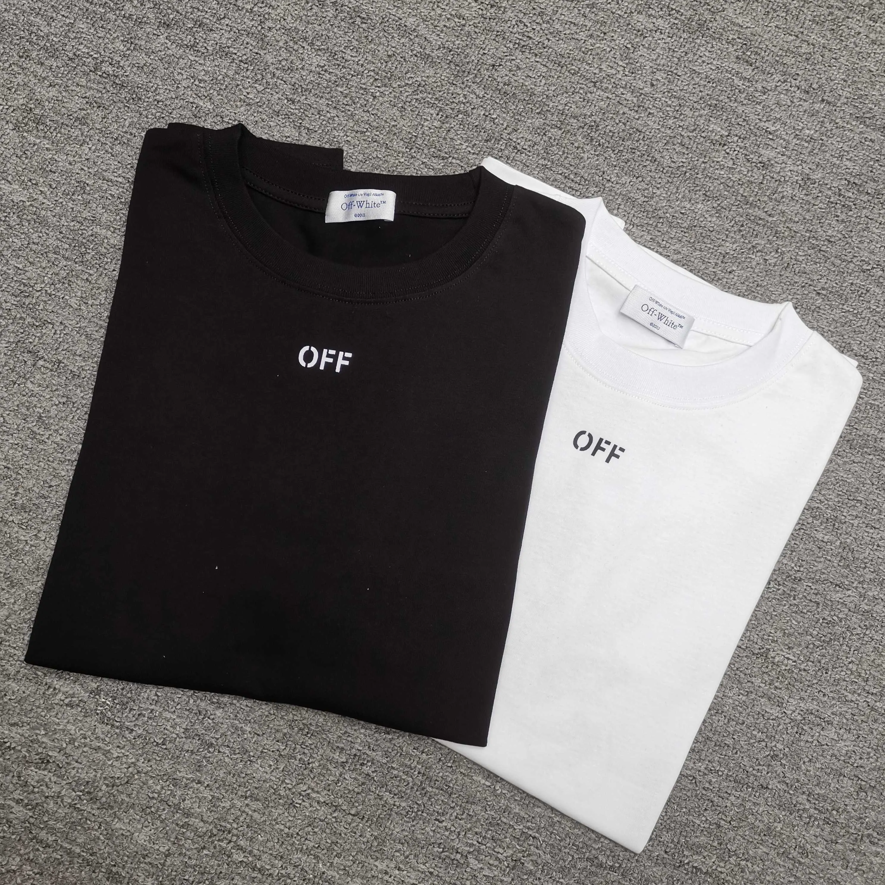 off white new graffiti dragon loose version short-sleeved T-shirt Size: S M L XL Color: Black White P240